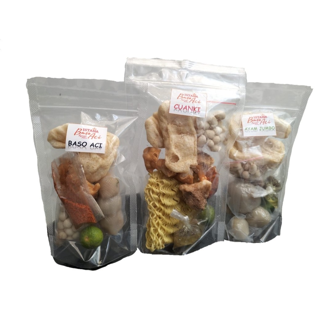 

paket tester baso aci, baso aci ayam jumbo dn cuanki