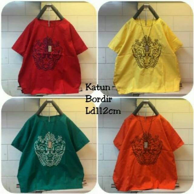 Blouse katun jumbo bordir 77359