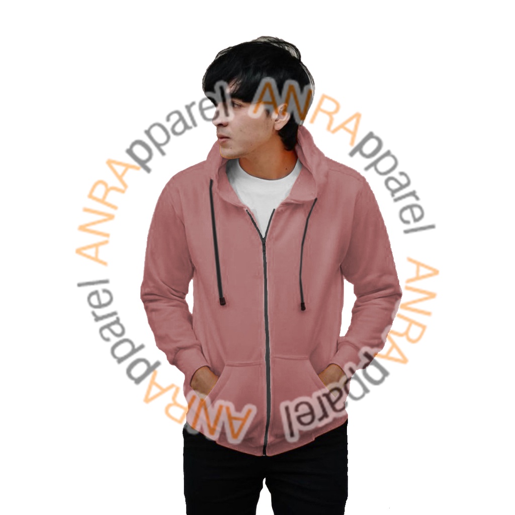 SWEATER HOODIE RESLETING PRIA - Jaket Sweater Zipper Polos