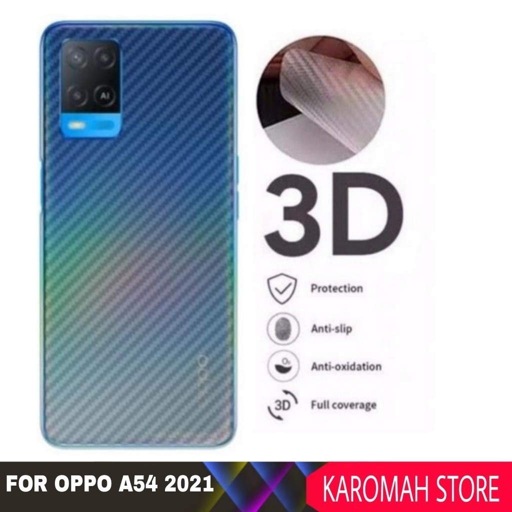 Garskin Carbon Oppo A54 Anti Gores Bagian belakang
