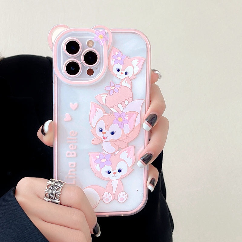 Case Motif Rubah Warna Pink Untuk IPhone 12 13 11 Pro Max X Xs Max Xr