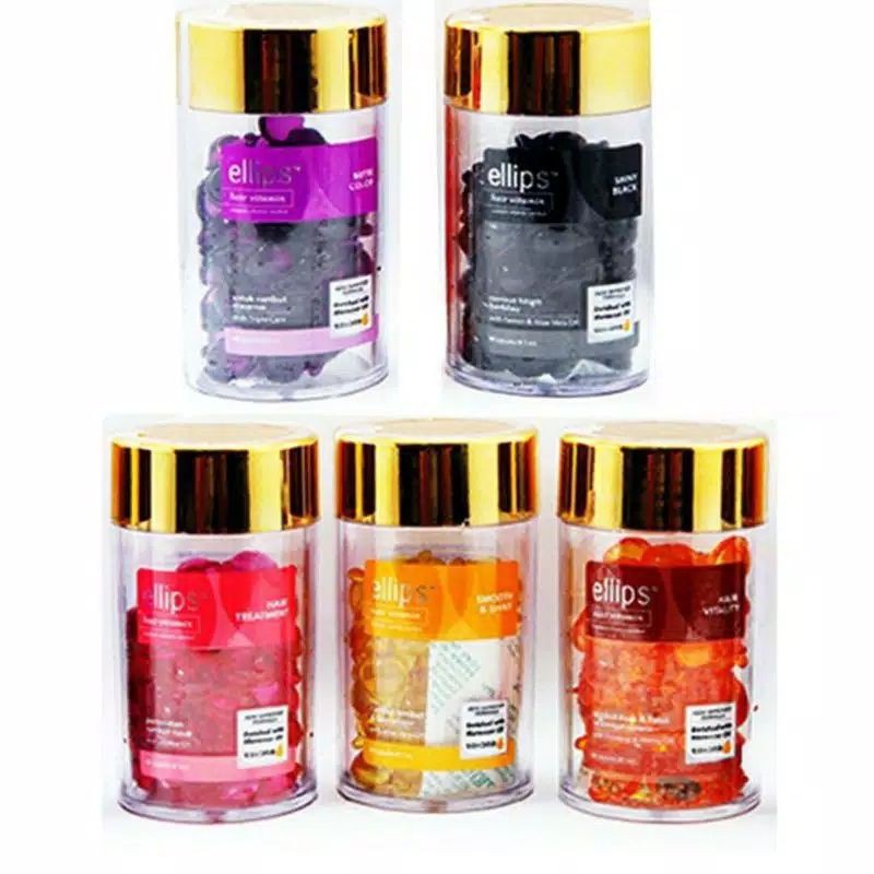 ELLIPS VITAMIN RAMBUT BOTOL ISI 50 / HAIR VITAMIN SERUM RAMBUT PERAWATAN RUSAK RONTOK BOTAK