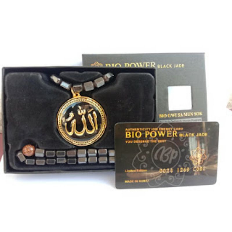 Kalung Gelang Bio Power Black Jade