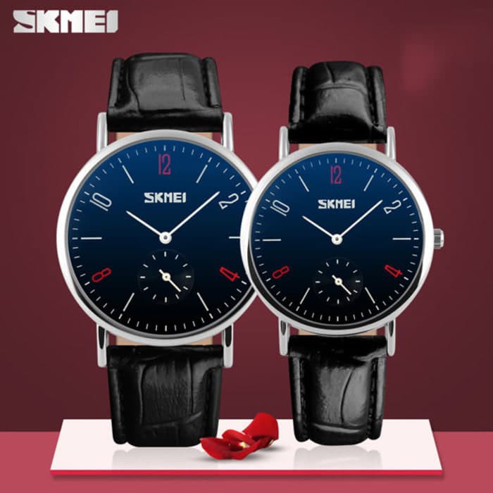 Jam Tangan Couple Pria Wanita SKMEI 9120 Original Analog Anti Air 30M