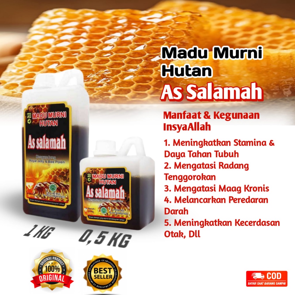 

Madu Murni Hutan Assalamah Mengandung Royal Jelly & Bee polen