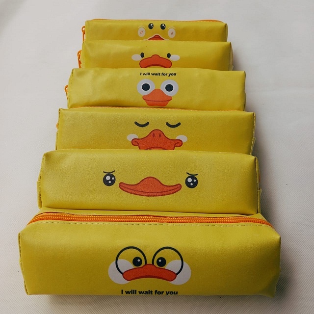 Kotak Pensil Tepak Pensil Lucu Motif Unik Tempat Pensil Murah-BEBEK KUNING