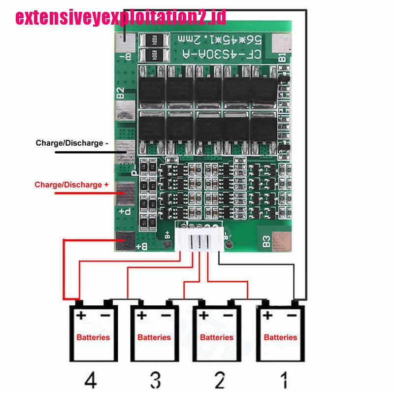 &lt; E2id &amp; &gt; Papan Pelindung Baterai li-ion 18650 4S 14.8v 30a bms pcb