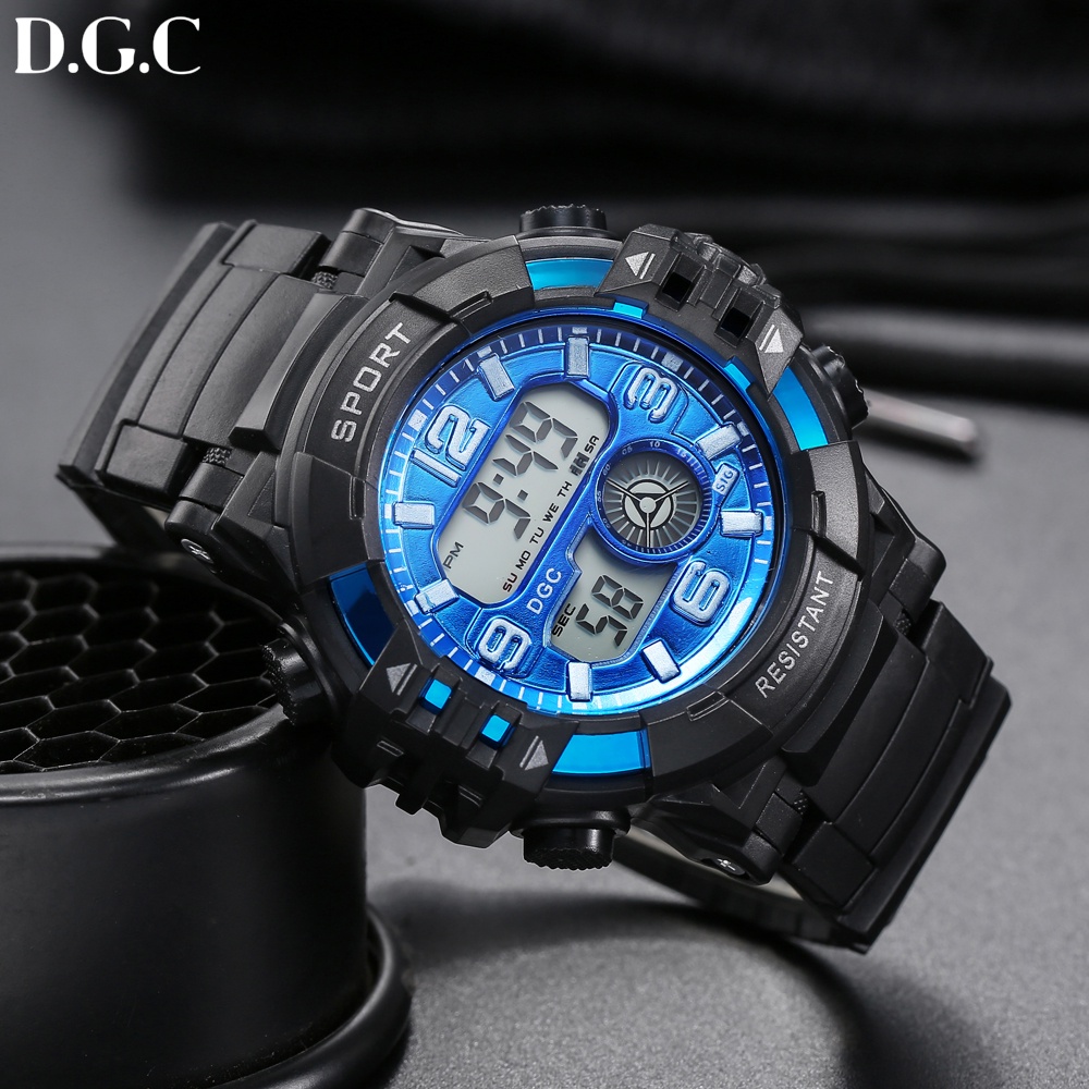 COD FASHION WATCH RUBBER JAM TANGAN PRIA SPORT IMPORT DUAL-TIME COOL DIGITAL MURAH JAM DIGITAL DGC M163