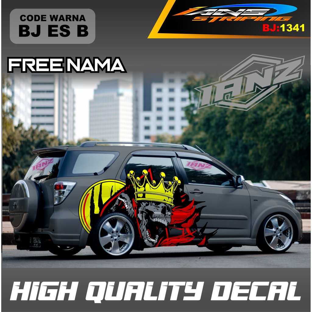 DECAL STIKER MOBIL KEREN / STICKER DECAL MOBIL INNOVA TERIOS AVANZA PAJERO XENIA