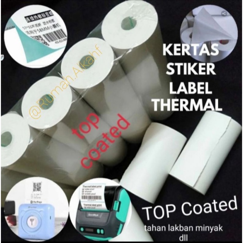 

Thermal paper kertas stiker struk semua Edc Uk.57x30 isi 10 roll/pcs