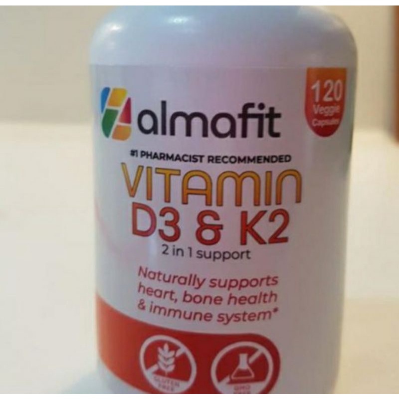 Almafit Vitamin D3 5000 Iu + K2 90 Mcg - Jantung Tulang Imunitas Sehat Terlaris.