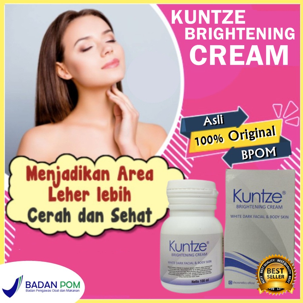 TERBARU cream pemutih leher original krim kuntze lotion pemutih leher hitam tercepat aman dan ampuh 