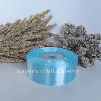 Pita Satin Saten 2,5cm BIRU MUDA per rol