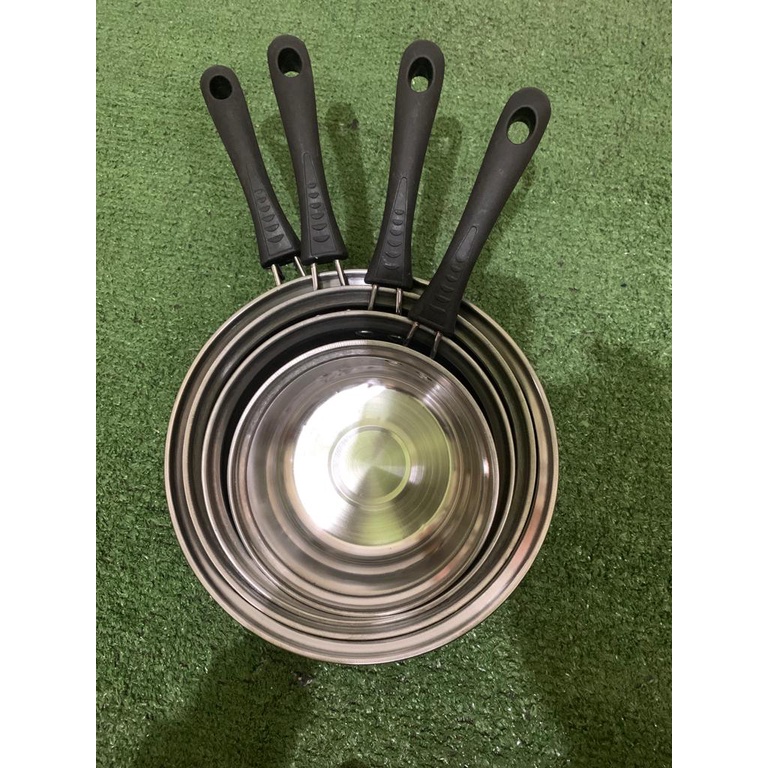 Panci Susu Milk Pot Stainless Tutup Kaca Tebal Ukuran 14,16,18,20 CM