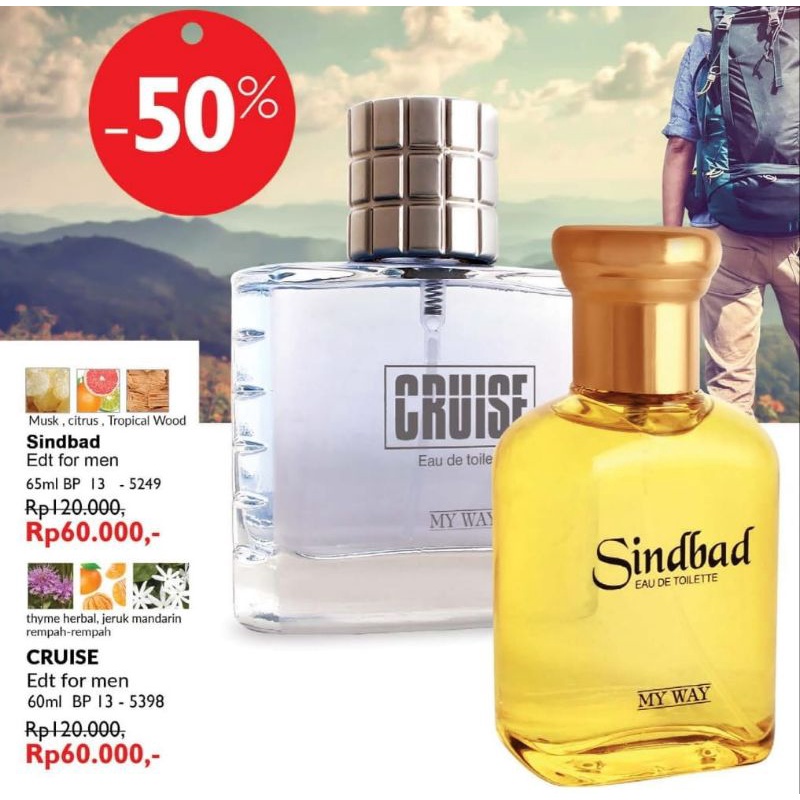 Parfum Pria Cruise, Sindbad, Sporty Day, Perfect, Energy, Sporty Night, Force, Casual edt for men by
