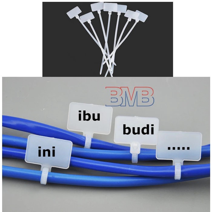 

PUTIH LABEL Kabel Tis 10cm Cable Ties Tie 100mm
