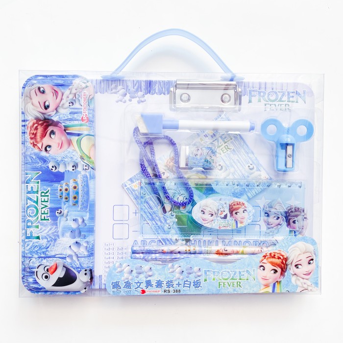 

(TERLARIS) Kotak pensil pony / frozen set papan tulis 2in1 - Frozen