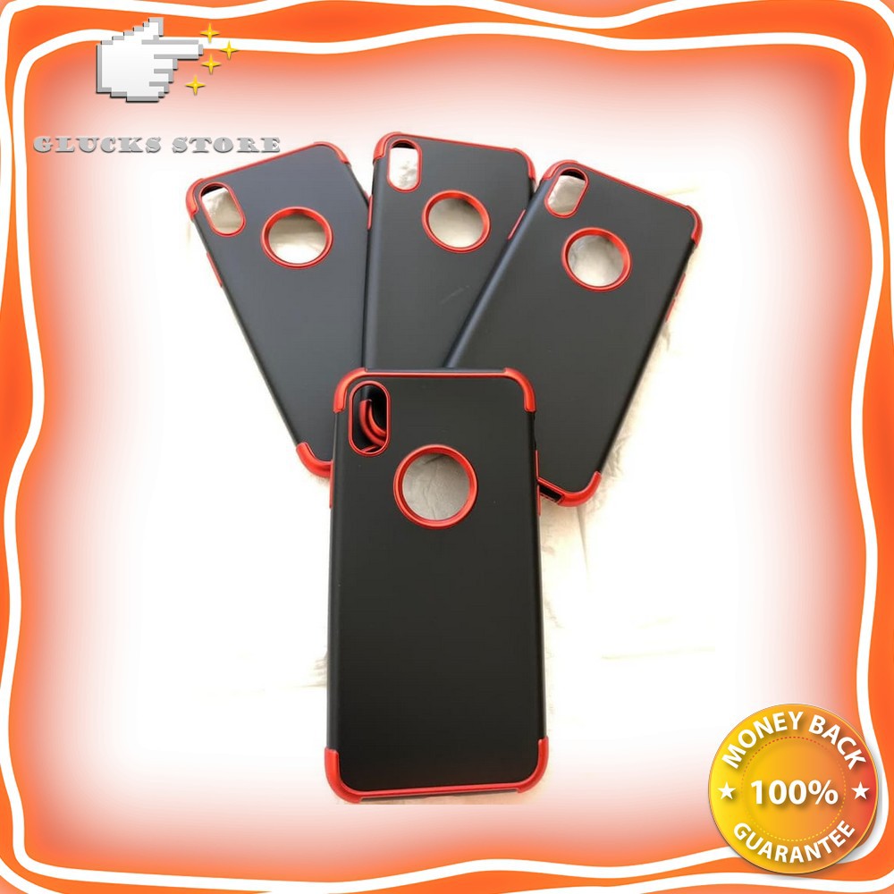 Rundz Casing Ponsel Iphone X XS Silikon Plating Hard Cover Protektif Case