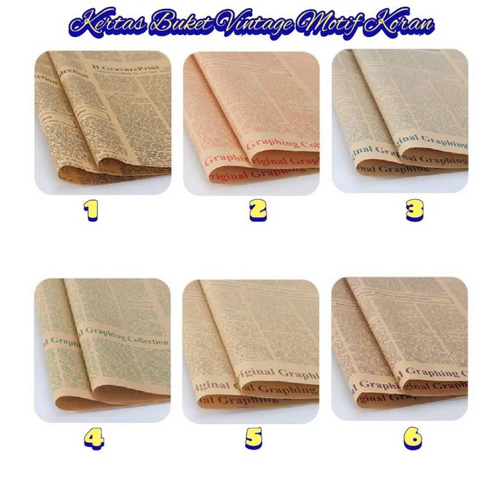 

1 pcs Wrapping flower paper ENGLISH NEWSPAPER KERTAS KADO VINTAGE MOTIF KORAN kertas buket vintage