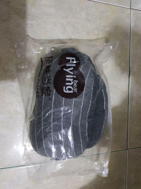[logu] Bantal Leher Dengan Penutup Mata, Bantal Leher Travelling, Neck Pillow