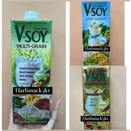 

[1000ml] V-Soy Susu Kacang Kedelai Multi Grain / Low sugar / Golden Grain HALAL