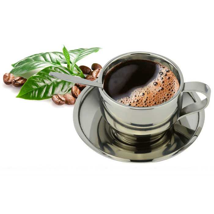 TD-DA Set Gelas Sendok Piring Kopi Stainless Steel - 201