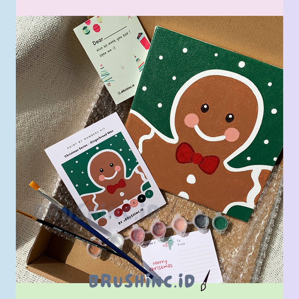 

PAINT BY NUMBER KIT I SET LUKIS MUDAH I CHRISTMAS SERIES - GINGERBREAD MAN