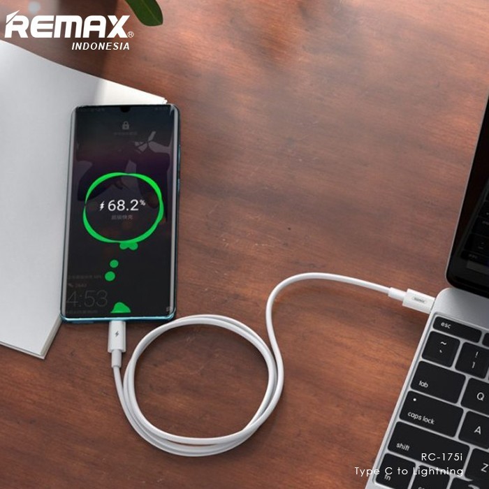 Remax Chaining Series RC -175i Type C to Lightning Cable Kabel Data