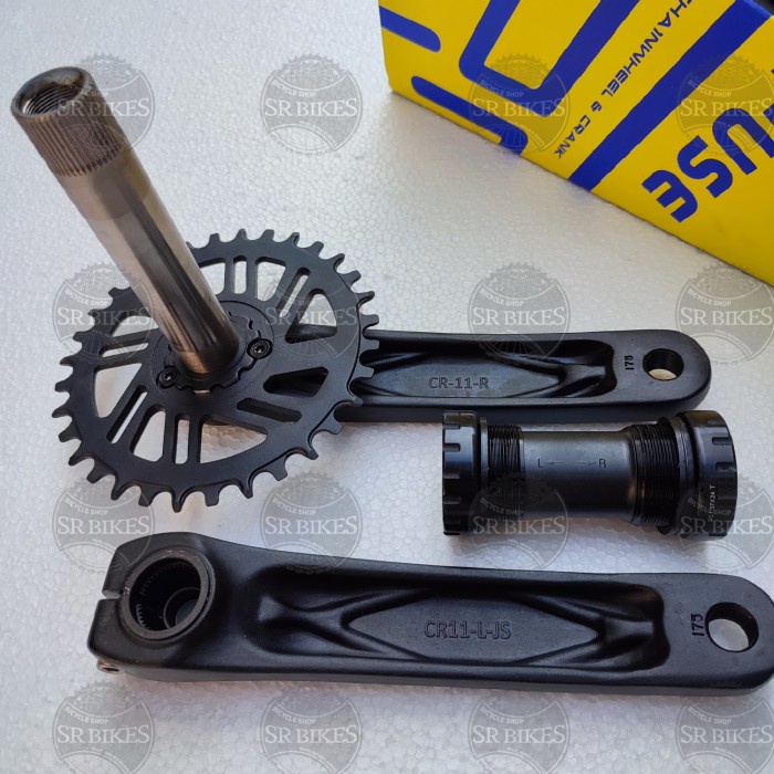 Crank Crankset Chainwheel SINGLE 32T / 34T HT 2 HOLLOWTECH 2 FUSE CL