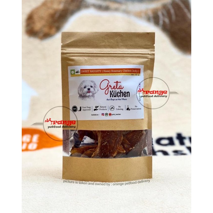 

greta kuchen SWEET NAUGHTY honey rosemary chicken jerky 50 gr
