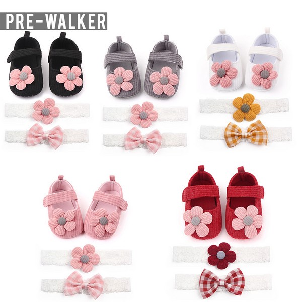 Sepatu Bayi Perempuan Prewalker Baby Free Bando Pita S1236