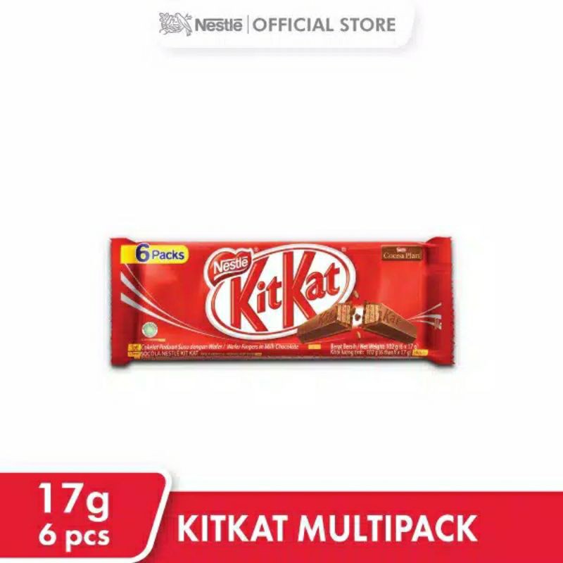 

PROMO Cokelat Kitkat Multipack isi 6 pcs (@17gr) - Kitkat Multipack 6 pcs - Kitkat Cokelat