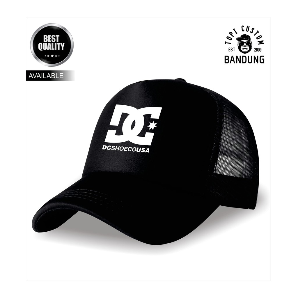 Topi Trucker DC Pria Wanita Topi Jaring Jala DC  Trucker Cap Bisa Tulis Nama Bisa COD Gratis Masker Original High Premium Qualit