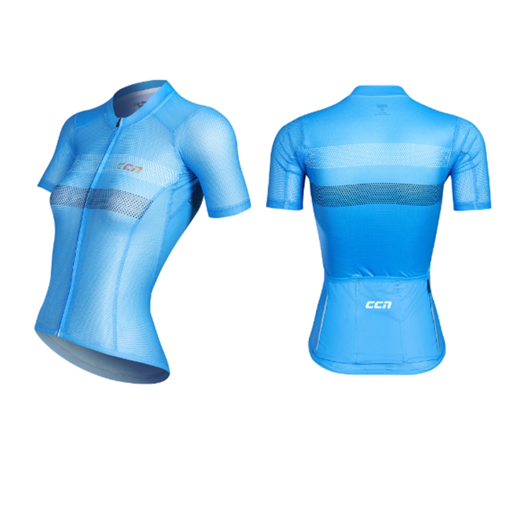 JERSEY CCN SPORT WOMEN SKIN STRIPE BLUE M. KODE BARANG 23651