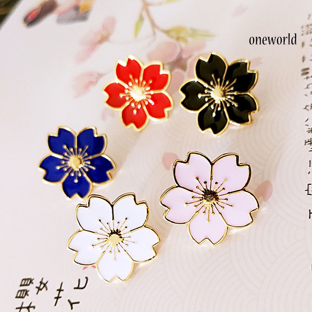 OW@ Fashion Flower Metal Brooch Pin Women Sweater Shirt Collar Badge Decor Jewelry