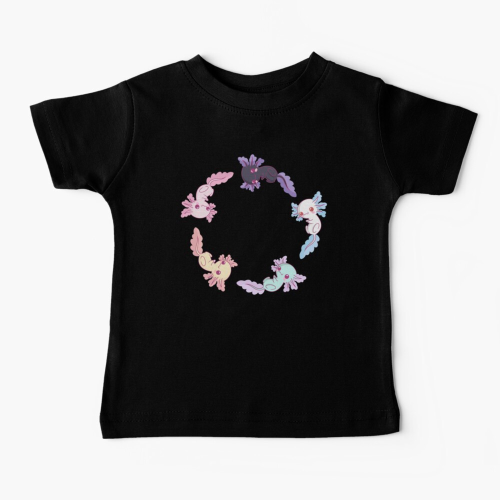 Baju Kaos Anak kawaii axolotl pattern gray Baby T-Shirt