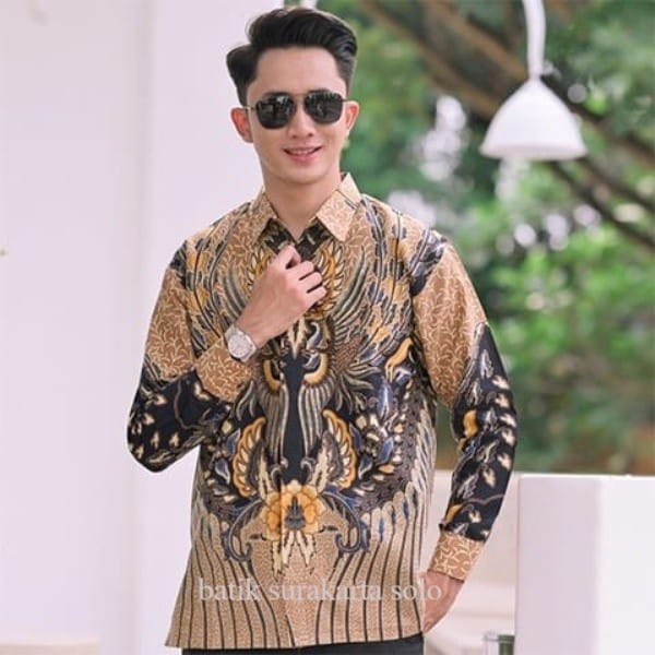 MERAK COLET PREMIUM Kemeja Batik Pria Full Furing Warna Coklat Katun Halus Primisima Prastowo