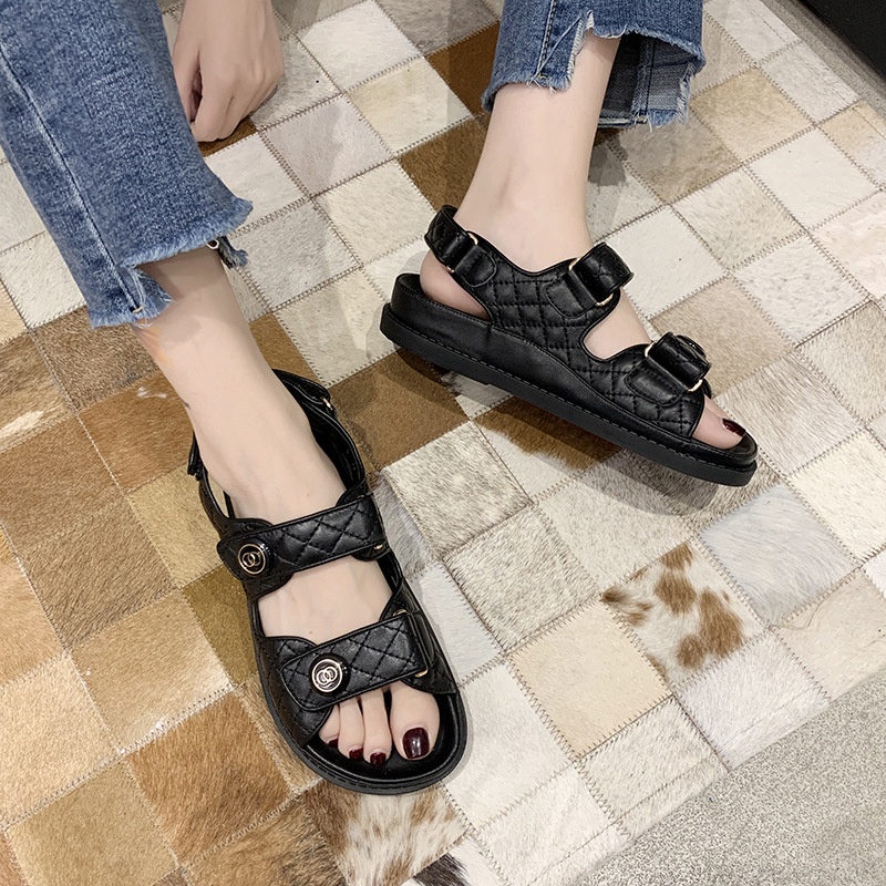 SW77 Sandal Tali Wanita Korean Fashion Sendal Wedges Sandal New Fashion Style Sandal Sol Tebal COD