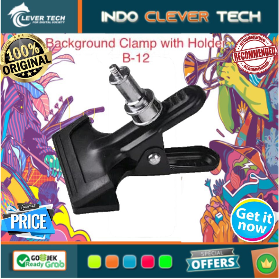 Background clamp with holder B-12