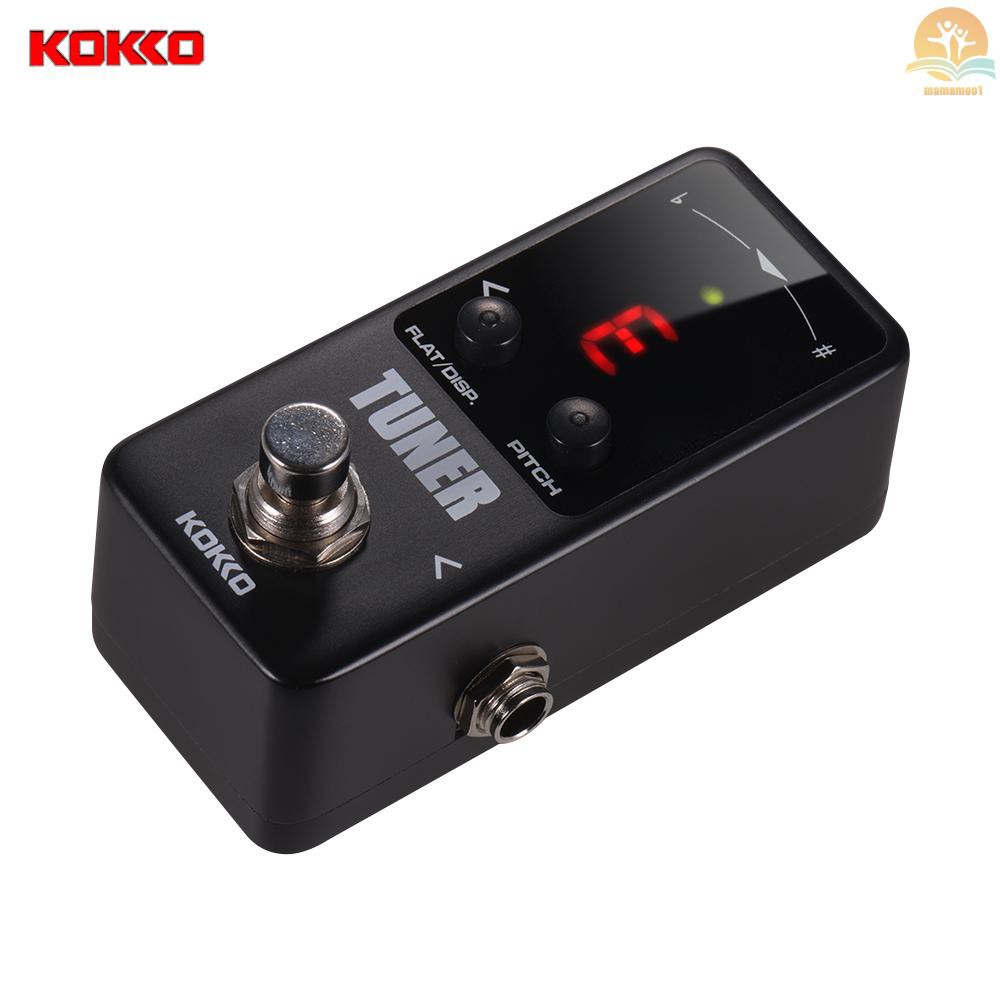 Kokko Ftn2 Tuner Pedal Efek Gitar Elektrik Mini Kromatik Dengan Display Led True Bypass