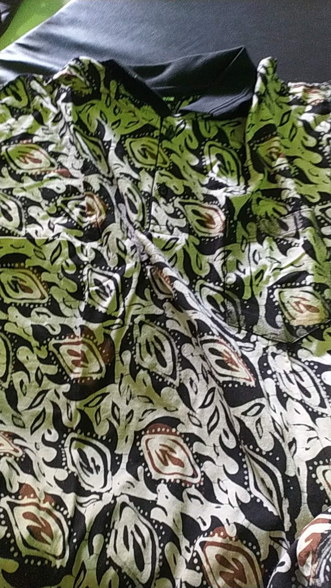 Kaos Batik Pria Cap Batangan Catton Hd 30s - Kerah Dan Saku - Khas Canting - Premium