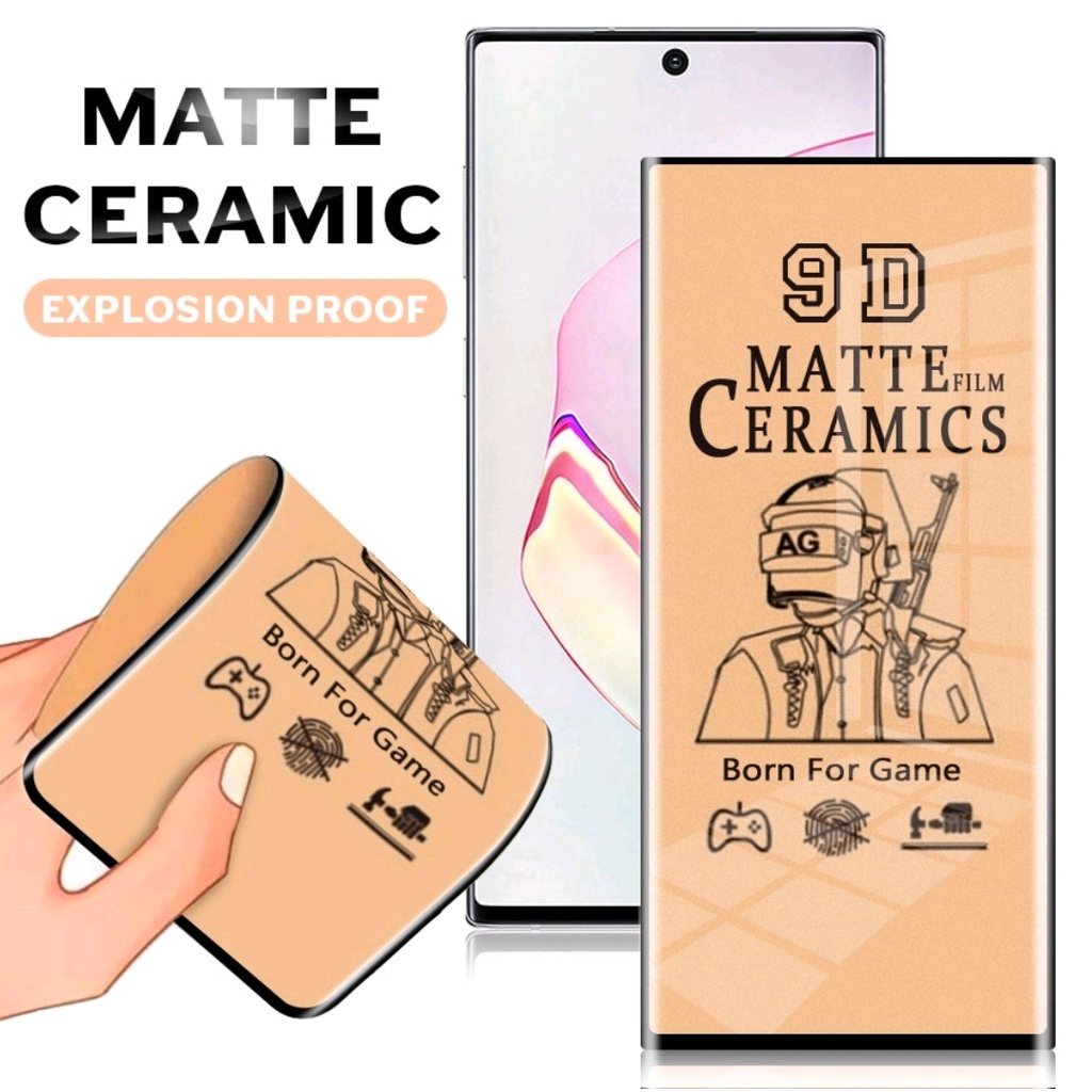 Matte Ceramic Screen protector Samsung Note 8 9 10 20 ULTRA S8 S9 s8+ S9+ s10 S20 S20+ S20 S21 s21+ S22 S23 Ultra anti gores