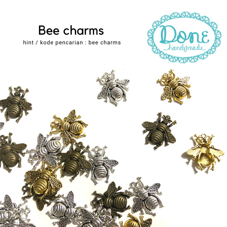 Bee charm charm lebah liontin bandul lebah sounvenir honey bee charm