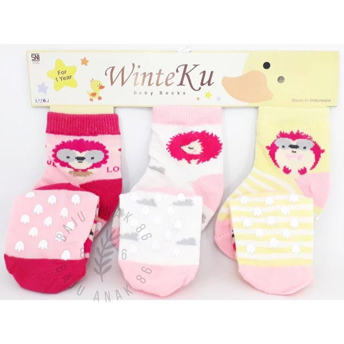 Kaos Kaki Bayi Anti-Slip 3in1 Winteku 1 - 3 Tahun 022.4207