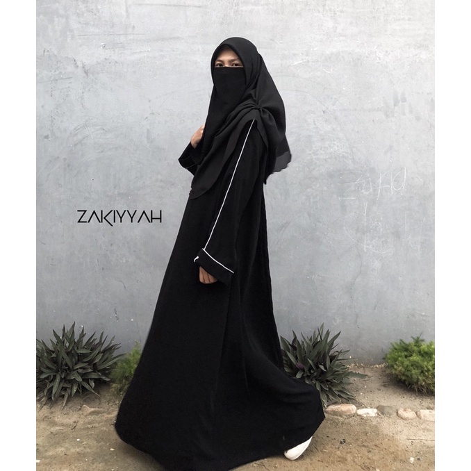 Ziyah abaya zakiyyah Black Jetblack Eksklusif