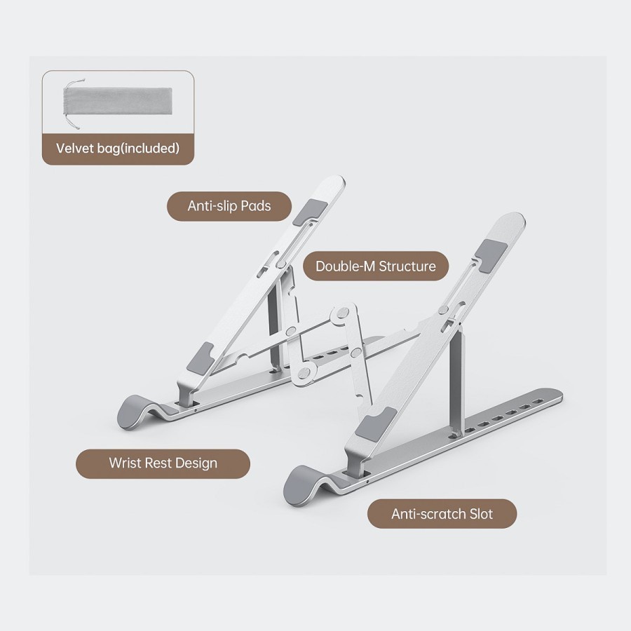 Adjustable Laptop Stand Metal ORICO PFB-A2-SV Aluminium