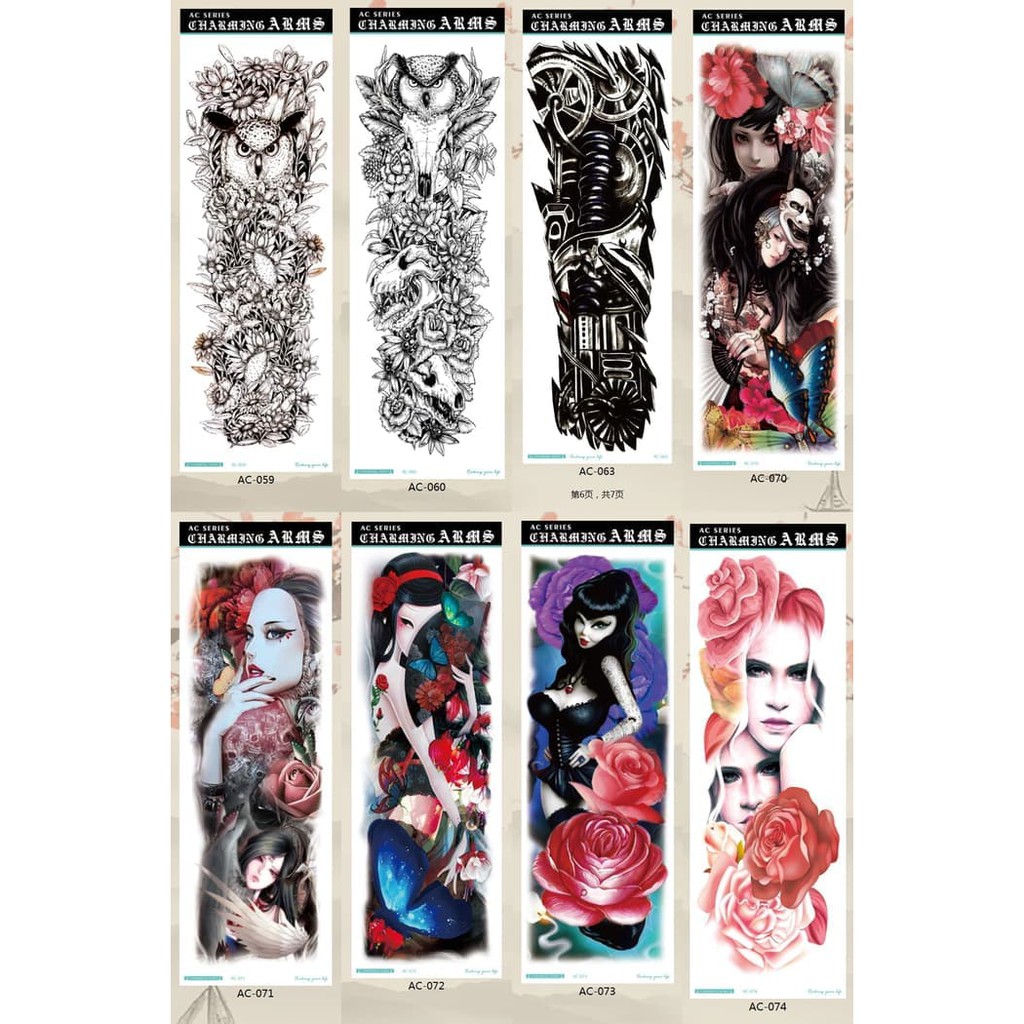 Tato/Tatto temporary/Tatto temporer/Tatto full lengan 17x46 AC