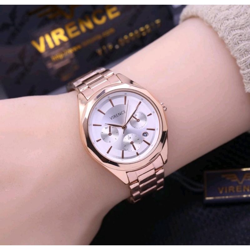 Jam Tangan Virence Wanita Jam Tangan Stainliss Steel Terlaris Bahan Halus