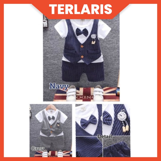 SETELAN TUXEDO ANAK COWOK IMPORT 0-4 TAHUN / SETELAN BAJU KONDANGAN PERGI JALAN ANAK LAKI LAKI TUXEDO DASI KUPU KUPU