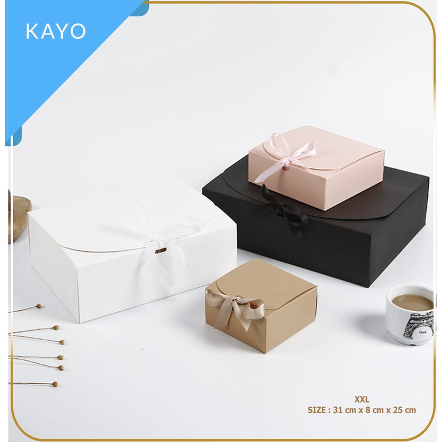 ExtraWrap (CCA) kotak kado pita XXL / kotak hadiah kotak kado kotak baju kotak souvenir kado POLOS